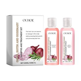 OUHOE Onion Biotin Rosemary Shampoo Set Nourish Roots Scalp Dense Shine Thick Hair